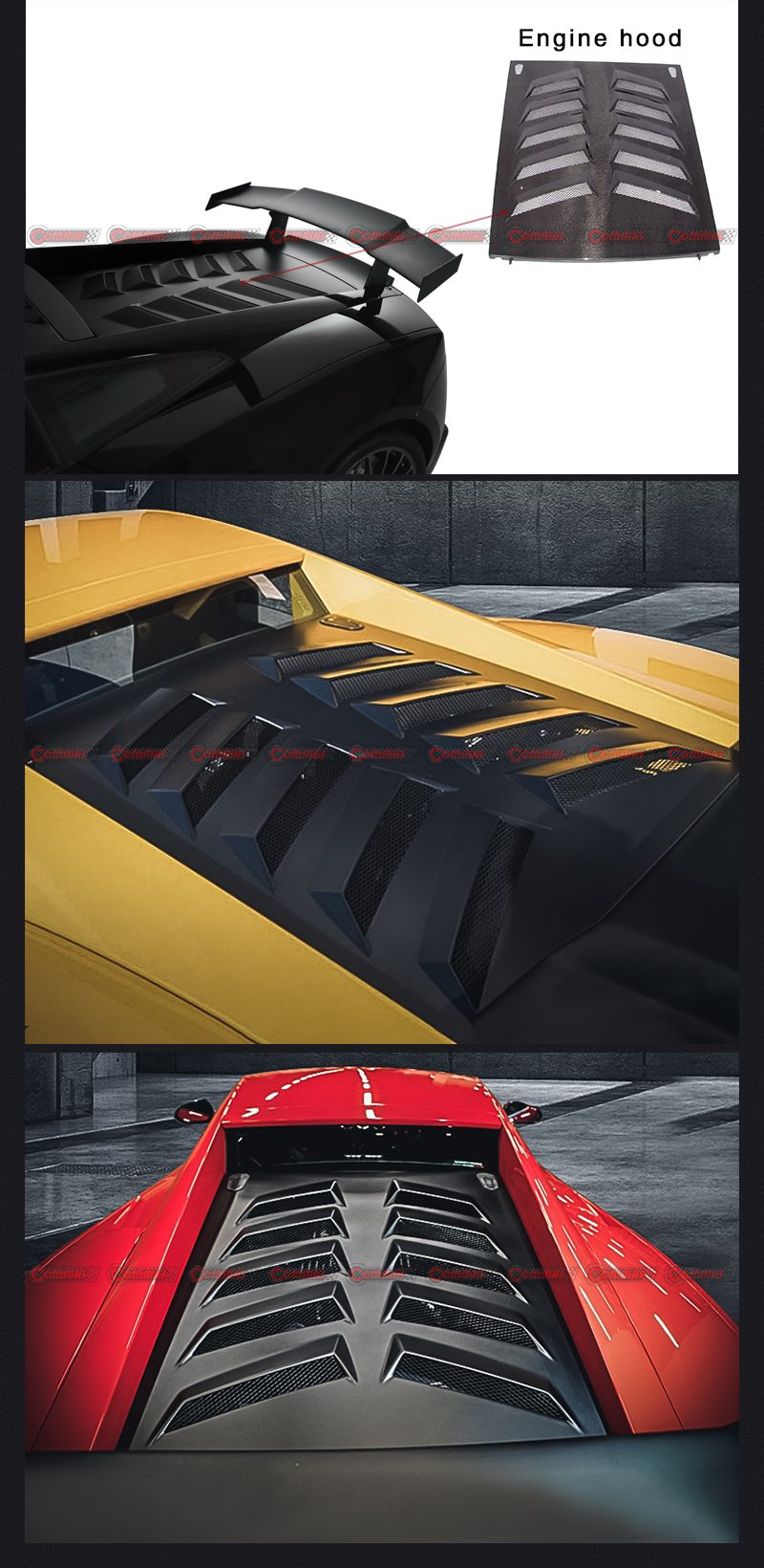 capot de coffre arri&egrave;re lambroghini gallardo style st