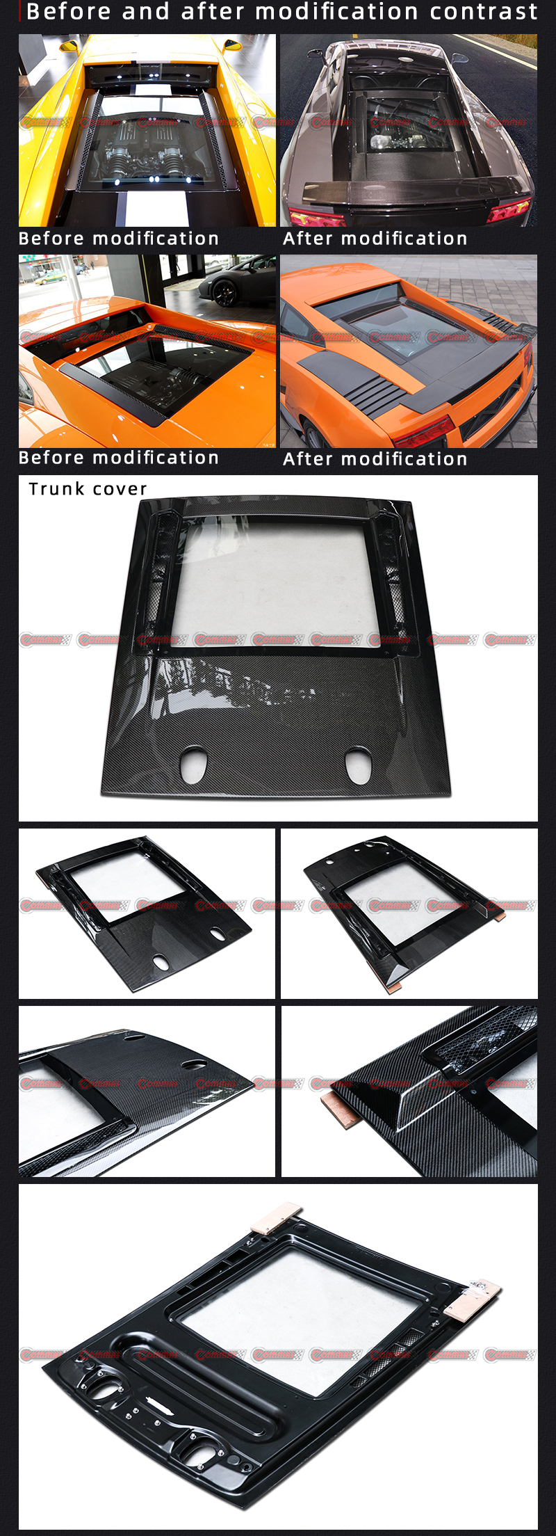 couvercle de coffre arri&egrave;re lambroghini gallardo