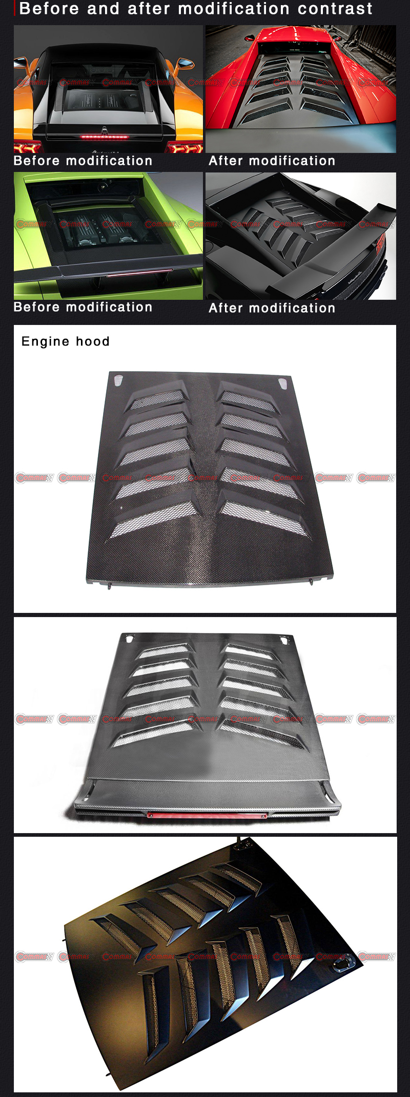 capot de coffre arri&egrave;re lambroghini gallardo style st
