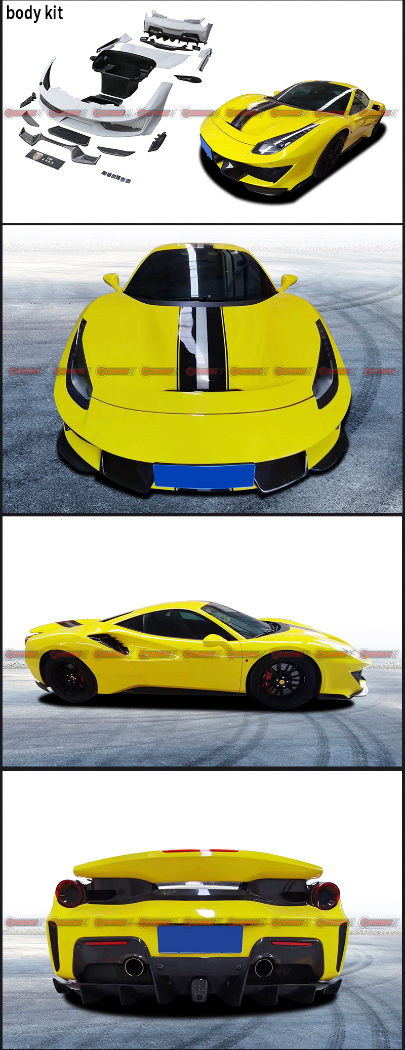 kit carrosserie pista f488