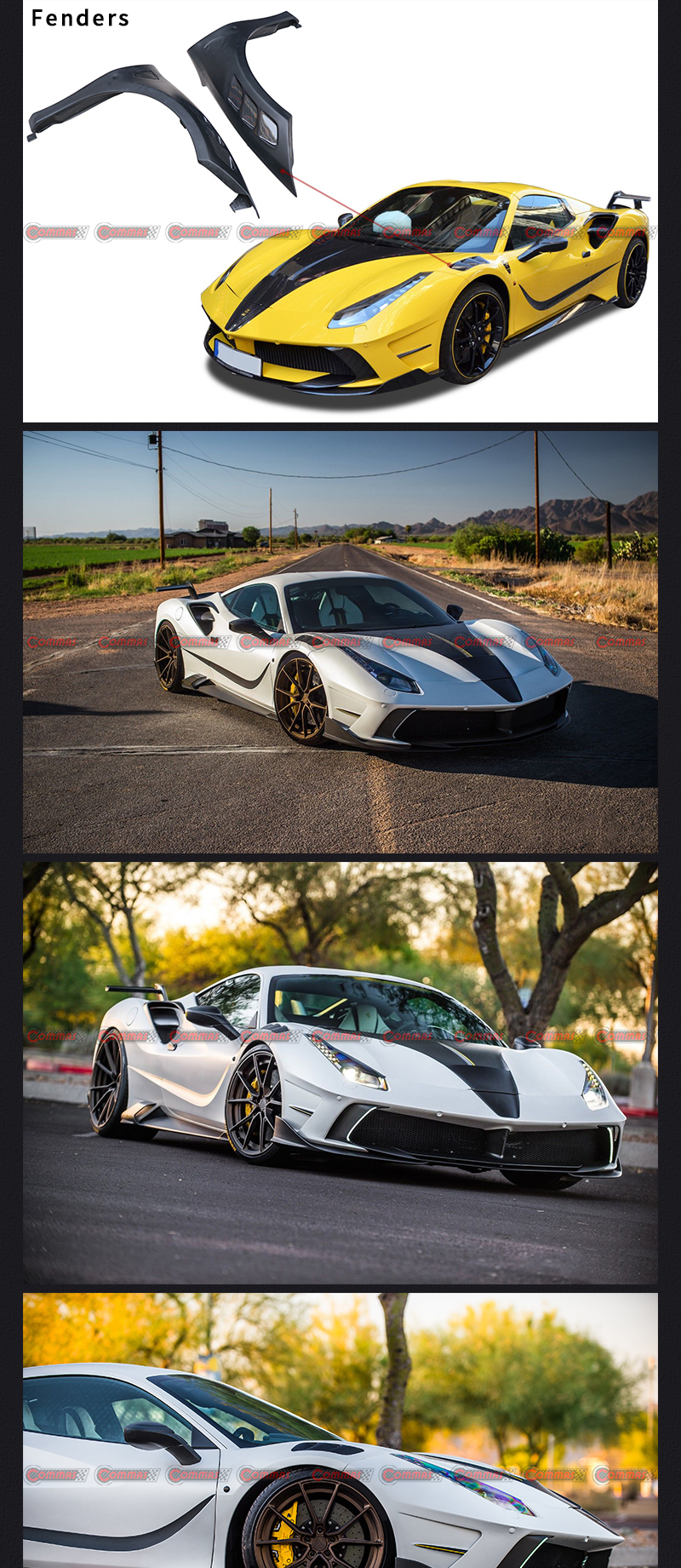 ailes ferrari 488 mansory