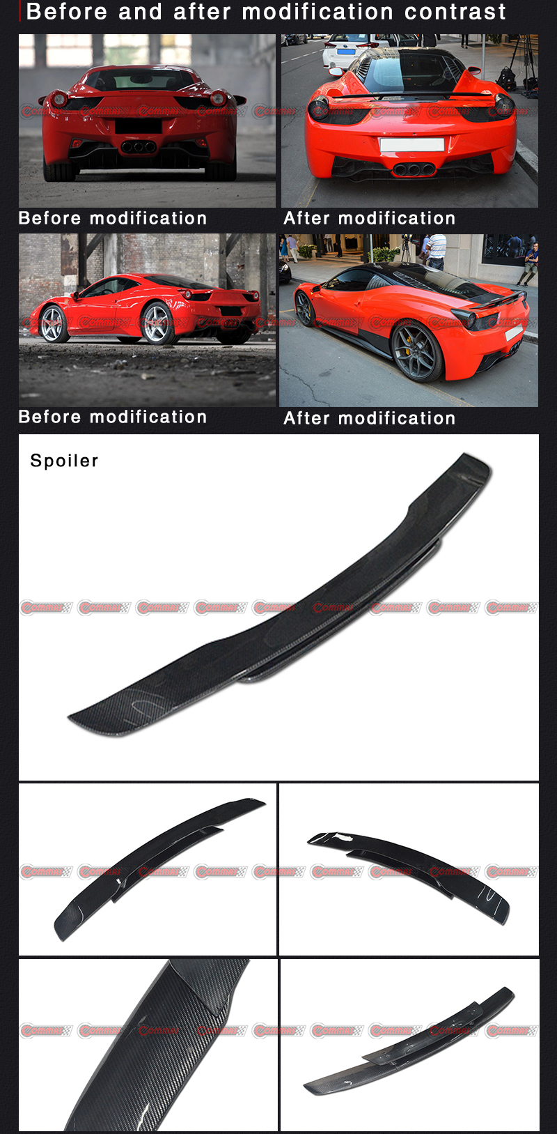 Ferrari 458 Novitec aileron arri&egrave;re