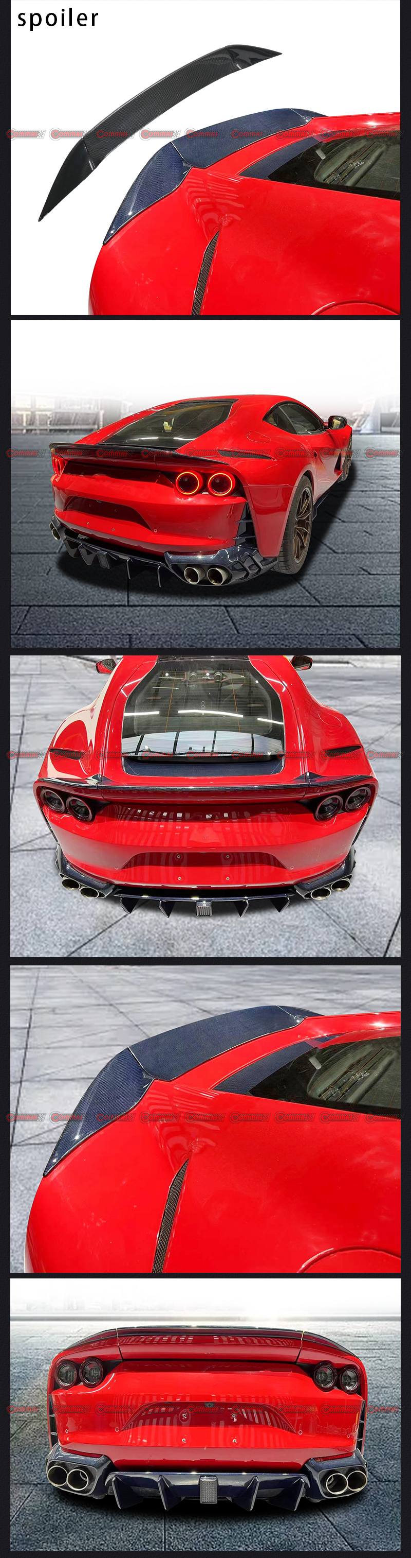 Queue de canard d'aile arri&egrave;re pour Ferrari 812