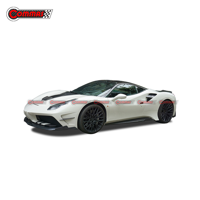 Capot de moteur en Fiber de verre en Fiber de carbone de Style Misha pour Ferrari 488 GTB