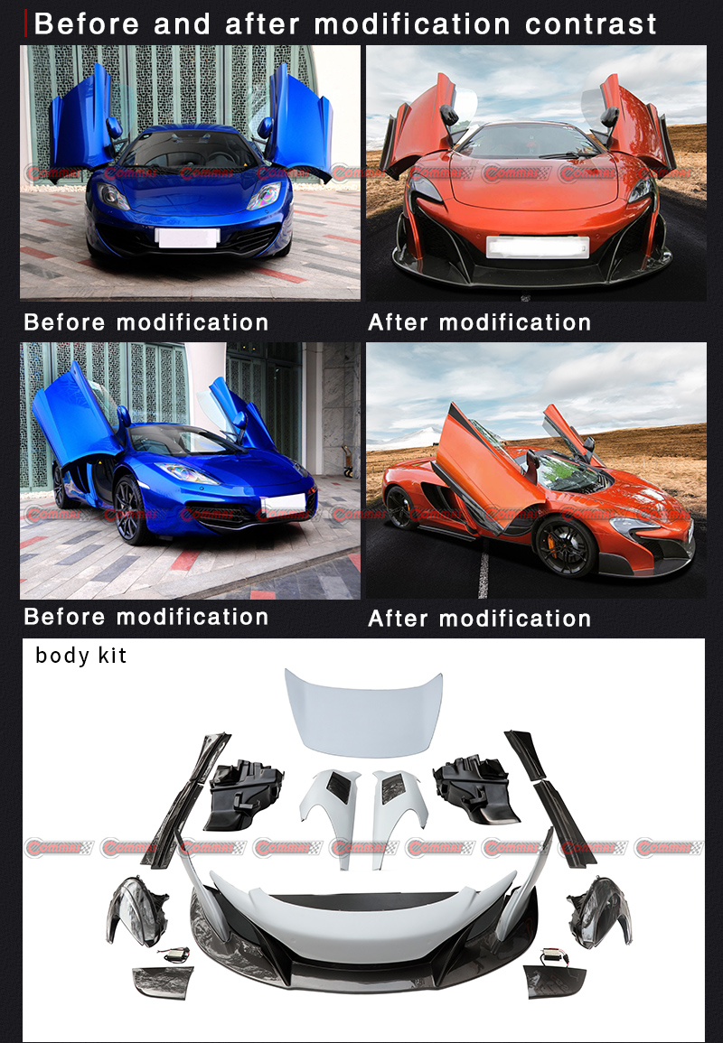 kit carrosserie mclaren mps12c &agrave; 675lt