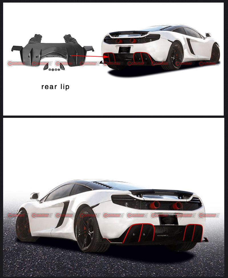 voiles noires mclaren mp4 12c l&egrave;vre arri&egrave;re