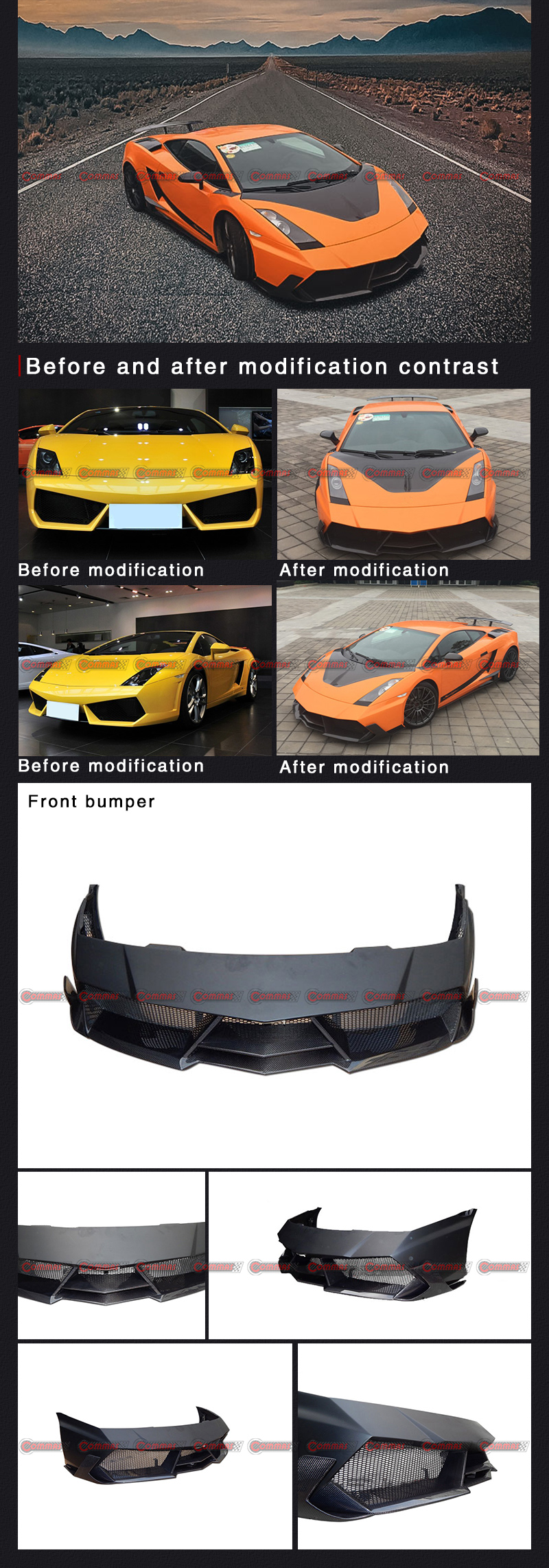 Lambroghini Gallardo pare-chocs avant