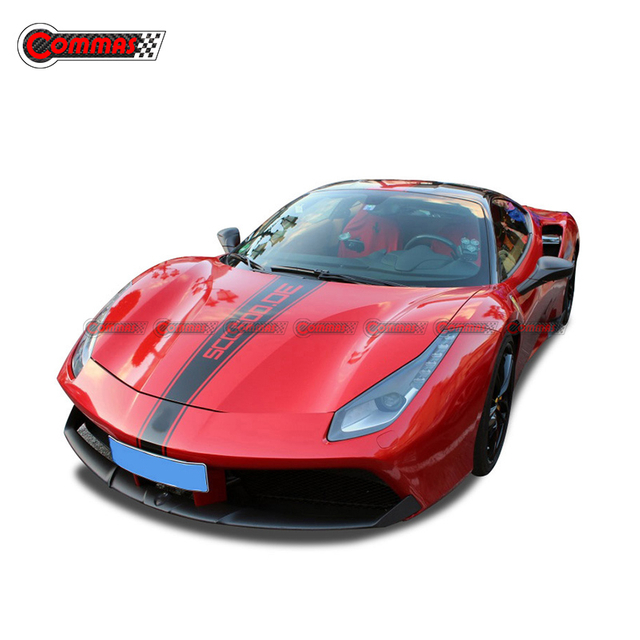 Kit de carrosserie en fibre de verre en fibre de carbone de style Capristo pour Ferrari 488