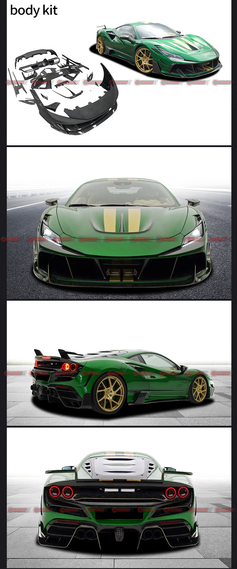 kit carrosserie mansory pour ferrari f8