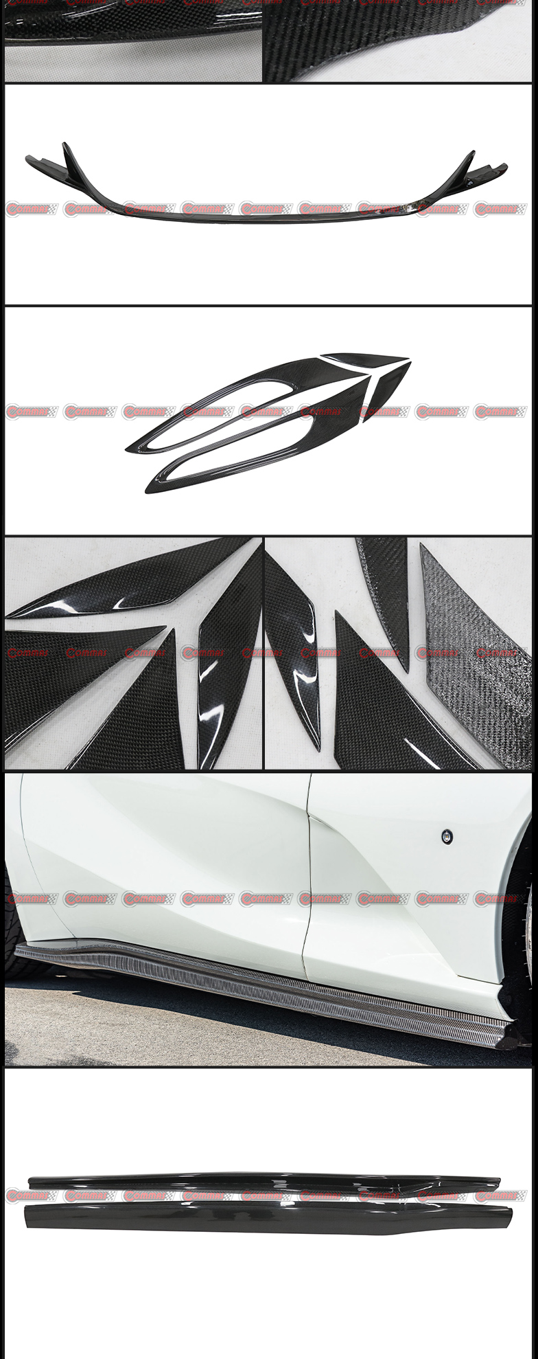 Kits de carrosserie secs en fibre de carbone de style Novitec pour Ferrari 812