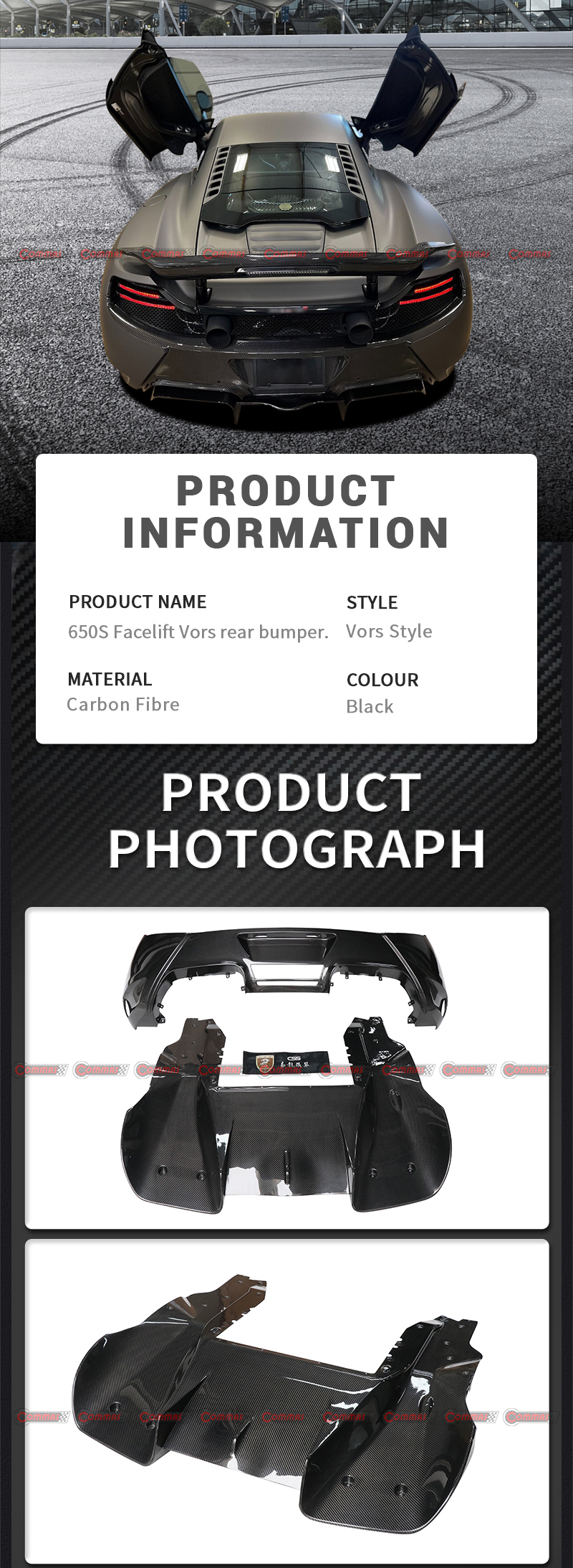 diffuseur arri&egrave;re vorsteiner mclaren mp4 650s