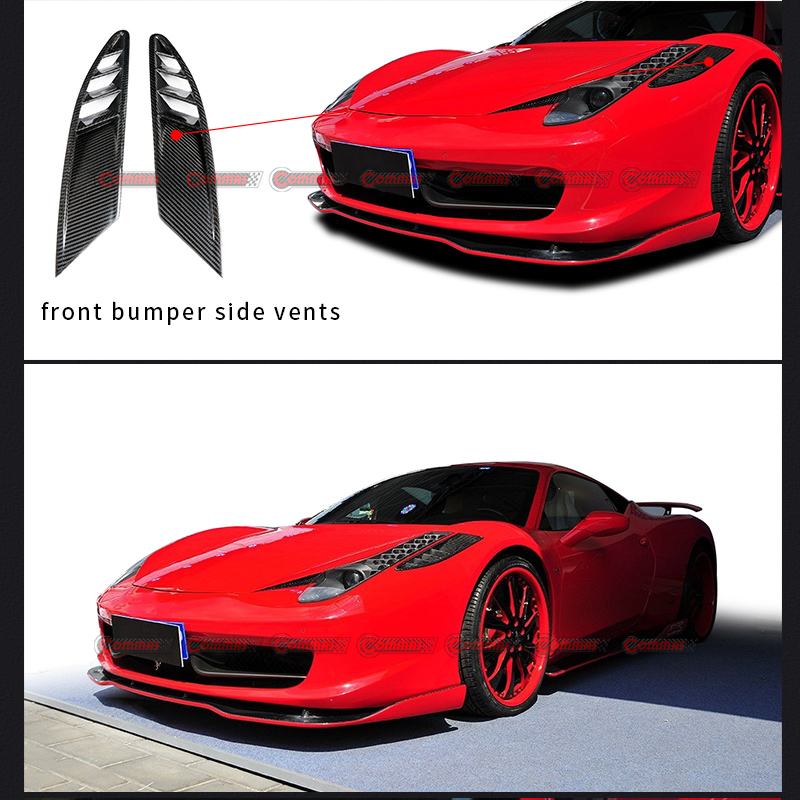 ferrari 458 a&eacute;ration lat&eacute;rale du pare-chocs avant