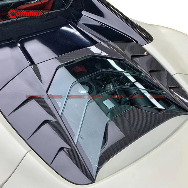 Couverture de coffre en Fiber de carbone de Style Mansory pour Ferrari 488