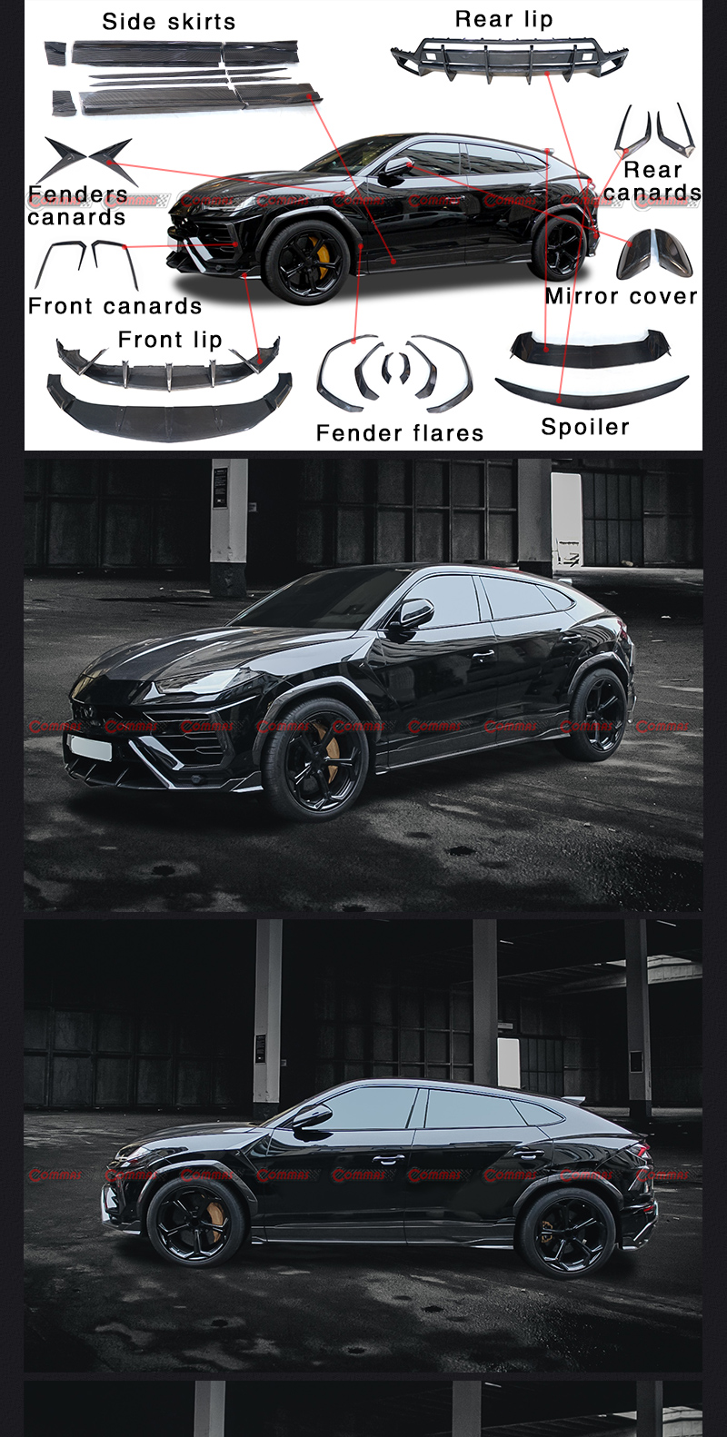 kit carrosserie style topcar pour lambroghini urus