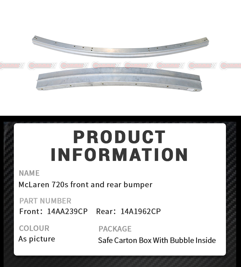 mclaren 720s pare-chocs avant arri&egrave;re int&eacute;rieur