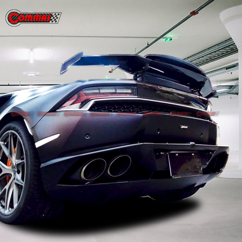 Aileron d'aile arrière à Double pont en Fiber de carbone de Style fou pour Lamborghini Huracan Lp610 Lp580