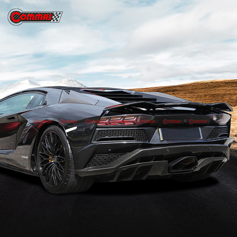 Lèvre de diffuseur arrière en fibre de carbone de style OEM pour Lamborghini Aventador LP740