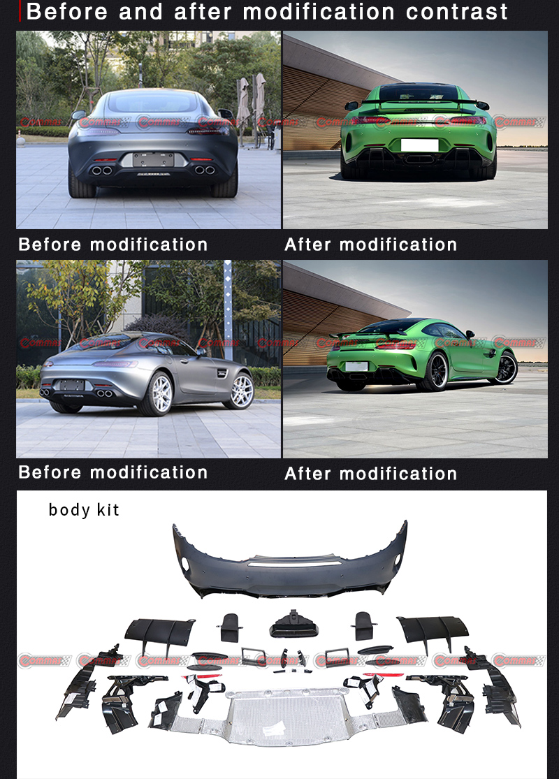 pare-chocs arri&egrave;re style gtr mercedes benz amg gt