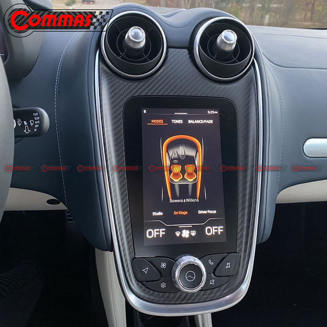 Garnitures intérieures de voiture en fibre de carbone haute brillance pour Mclaren GT