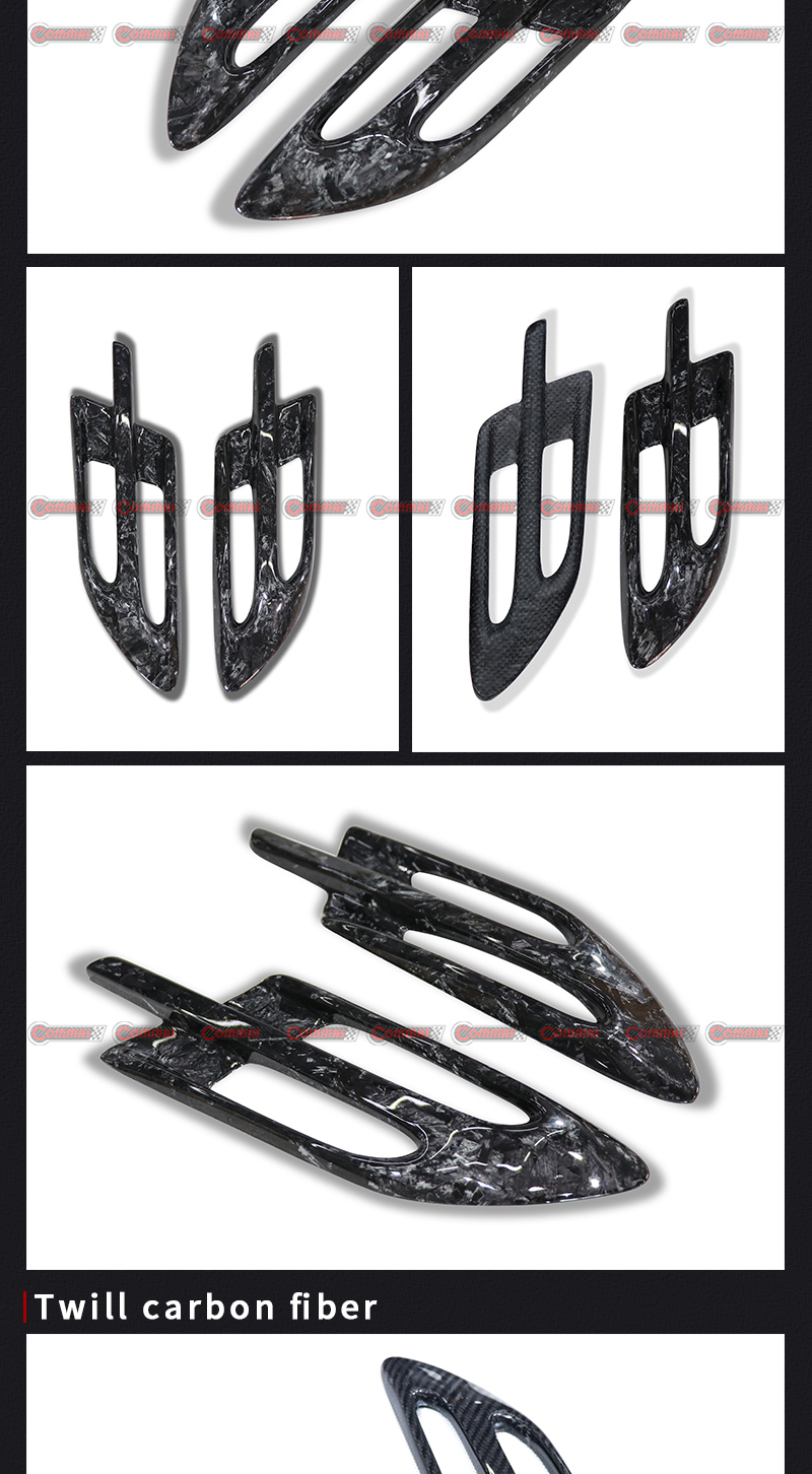 Garnitures d'aile d'a&eacute;ration lat&eacute;rale en fibre de carbone