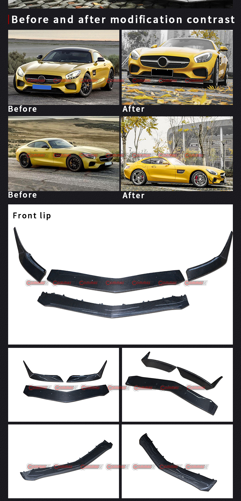 L&egrave;vre avant RZ pour Mercedes Benz AMG GT