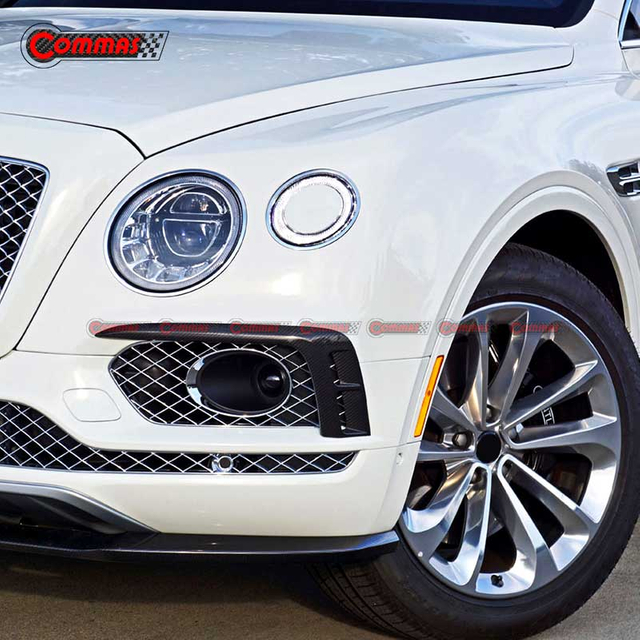 Canards d'admission d'air de pare-chocs avant en Fiber de carbone pour Bentley Bentayga W12 édition limitée