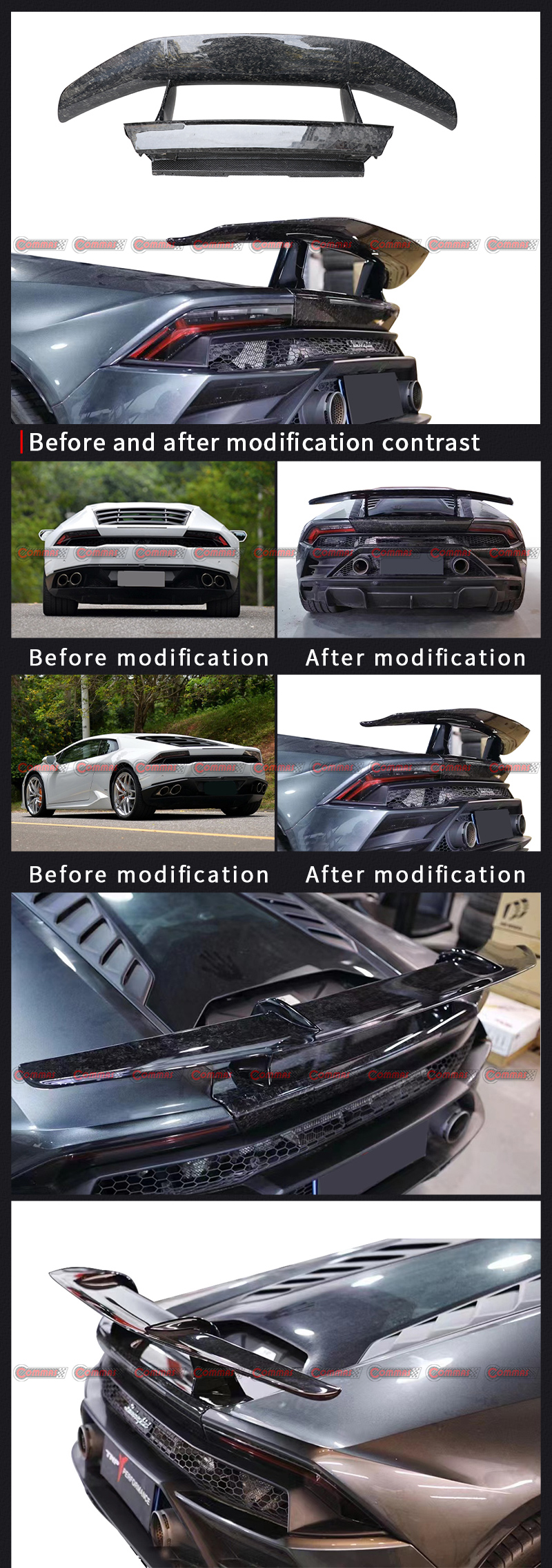 lambroghini huracan lp610 aile arri&egrave;re performante