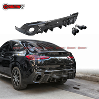 Lèvre de diffuseur arrière en Fiber de carbone de Style Larte, pour Mercedes Benz GLE coupé GLE63 AMG